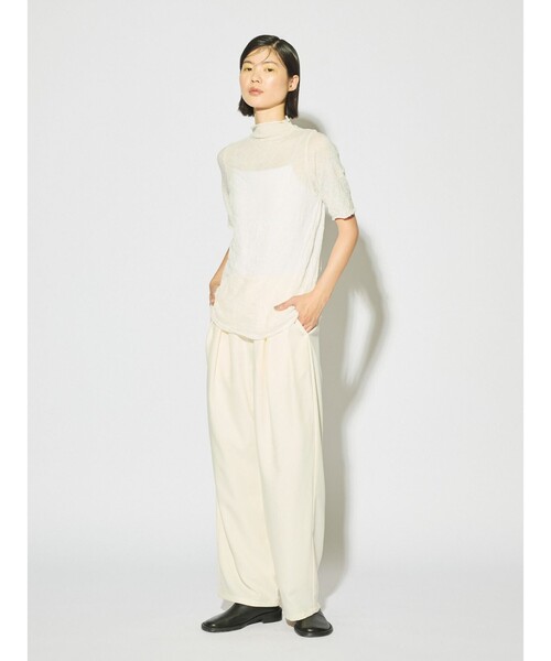 MIDIUMISOLID（ミディウミソリッド）の「MIDIUMISOLID for Ladies タックワイドテーパードパンツ（その他パンツ・レディース・ブラック/ライトグレー/アイボリー・FREE）」の8枚目の写真