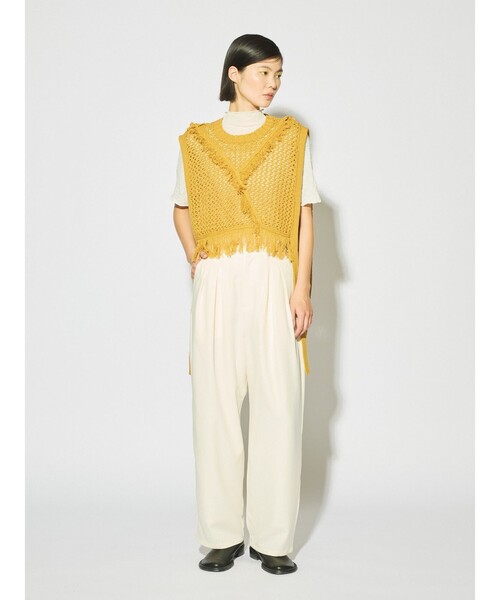 MIDIUMISOLID（ミディウミソリッド）の「MIDIUMISOLID for Ladies タックワイドテーパードパンツ（その他パンツ・レディース・ブラック/ライトグレー/アイボリー・FREE）」の15枚目の写真