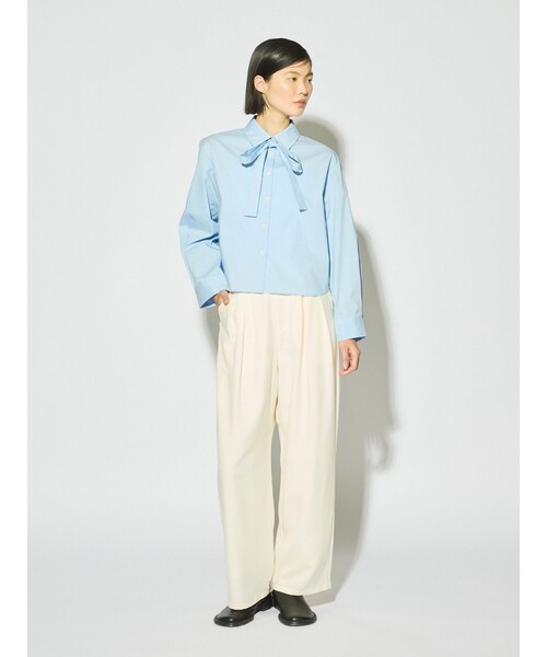 MIDIUMISOLID（ミディウミソリッド）の「MIDIUMISOLID for Ladies タックワイドテーパードパンツ（その他パンツ・レディース・ブラック/ライトグレー/アイボリー・FREE）」の16枚目の写真