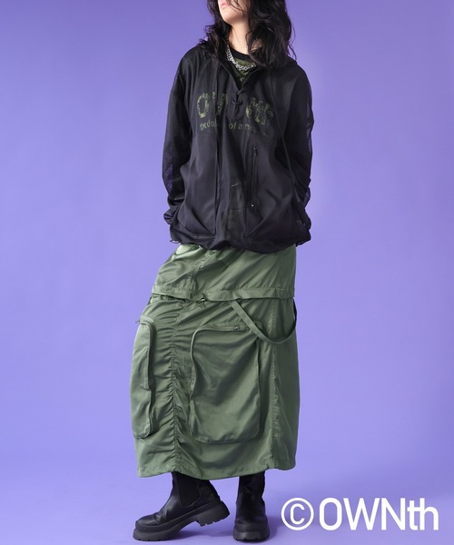 OWNth(オンス)の「3WAYミリタリースカート(スカート・レディース・ブラック/カーキ・ONESIZE)」の20枚目の写真
