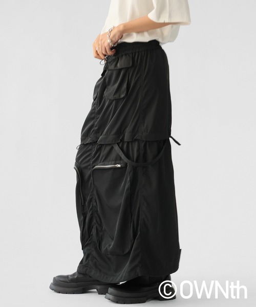 OWNth(オンス)の「3WAYミリタリースカート(スカート・レディース・ブラック/カーキ・ONESIZE)」の18枚目の写真