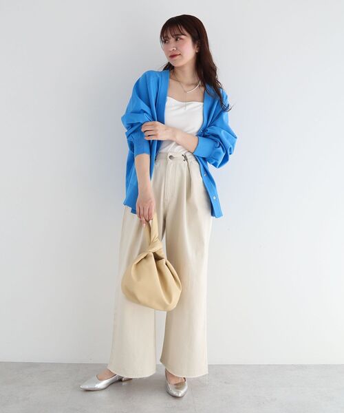 Green Parks(グリーンパークス)の「・cache cache パフィーラウンドバッグ(ハンドバッグ・レディース・ブラック/アイボリー/イエロー・FREE)」の11枚目の写真