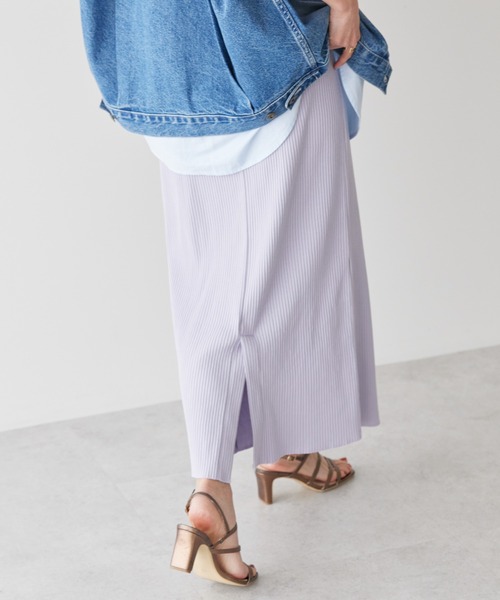 AMERICAN HOLIC（アメリカンホリック）の「【WEB限定】針抜きテレコタイトスカート（スカート・レディース・ブラック/パープル・S/M/L）」の16枚目の写真