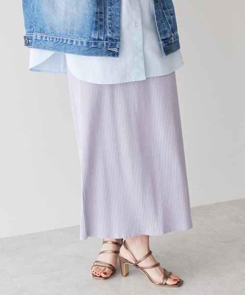 AMERICAN HOLIC（アメリカンホリック）の「【WEB限定】針抜きテレコタイトスカート（スカート・レディース・ブラック/パープル・S/M/L）」の17枚目の写真