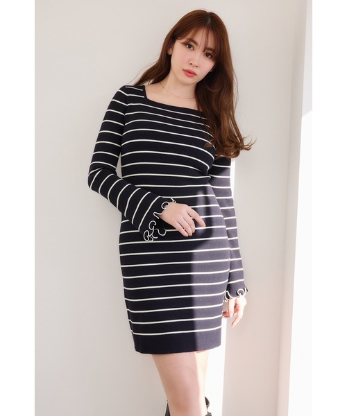 Her lip to ワンピース ネイビー 値下げ】herlipto チェリーワンピース