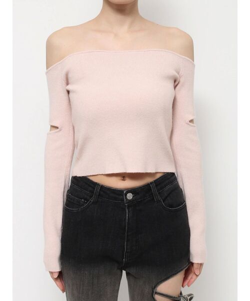 EATME(イートミー)の「リボンカットアウトリブニットアンサンブル(ニット/セーター・レディース・アイボリー/ブラック/ピンク・FREE)」の21枚目の写真