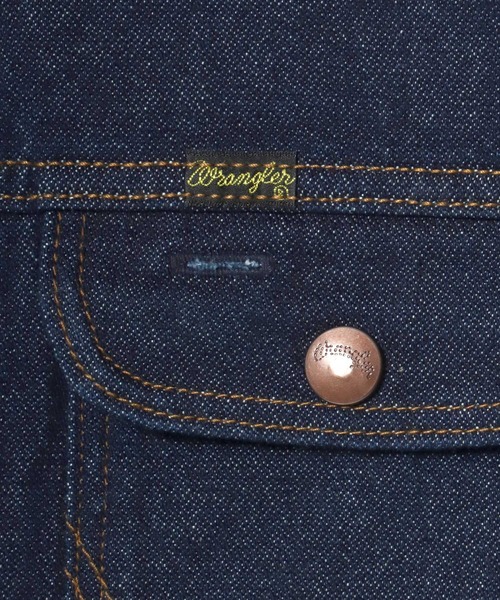 Wrangler（ラングラー）の「Wrangler/ラングラー Denim Zip Trucker Jacket 24MJZ/デニムジップトラッカージャケット/Gジャン/レディース メンズ（デニムジャケット・メンズ・ワンウォッシュ・M/L/XL）」の12枚目の写真