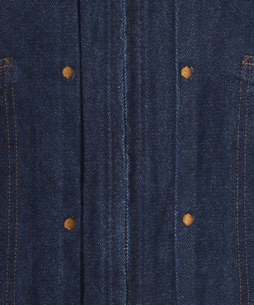 Wrangler（ラングラー）の「Wrangler/ラングラー Denim Zip Trucker Jacket 24MJZ/デニムジップトラッカージャケット/Gジャン/レディース メンズ（デニムジャケット・メンズ・ワンウォッシュ・M/L/XL）」の2枚目の写真