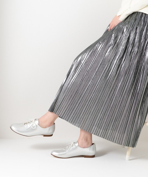 JELLY BEANS（ジェリービーンズ）の「ソフトレースアップフラットシューズ【Made in Japan】(113-51011)JELLY BEANS(ジェリービーンズ)（ドレスシューズ・レディース・ホワイト/ブラック/シルバー・24.5/24/23.5/23/22.5）」の20枚目の写真