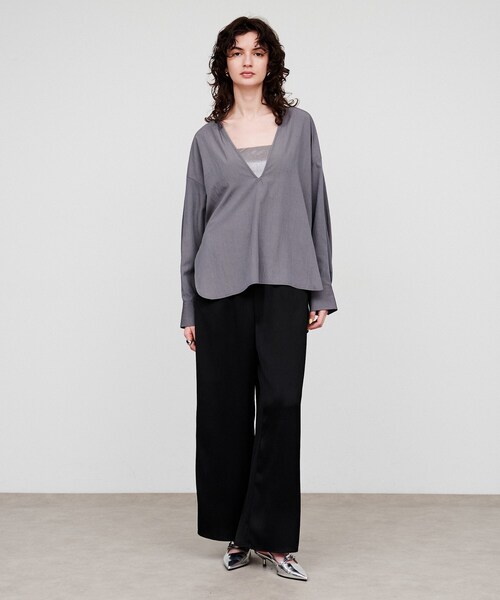 cloenc（クロエンス）の「【マシンウォッシュ】ドレープワイドパンツ（その他パンツ・レディース・ブラック/ベージュ・01/02/03）」の9枚目の写真