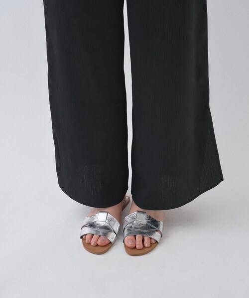 cloenc（クロエンス）の「【マシンウォッシュ】サテンリブイージースリットパンツ（その他パンツ・レディース・ブラック/ベージュ・01/02/03）」の9枚目の写真