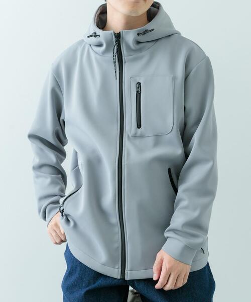 ITEMS URBANRESEARCH（アイテムズ アーバンリサーチ）の「ZIP UP ダンボール フードアウター（その他アウター・メンズ・ネイビー/ブラック/グレー・MEDIUM/LARGE）」の2枚目の写真
