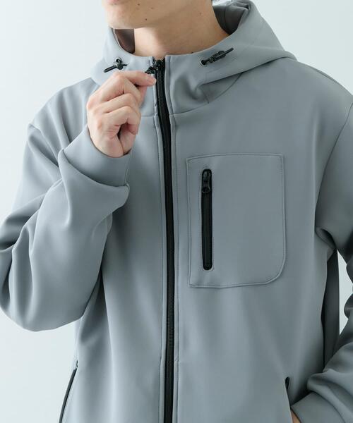 ITEMS URBANRESEARCH（アイテムズ アーバンリサーチ）の「ZIP UP ダンボール フードアウター（その他アウター・メンズ・ネイビー/ブラック/グレー・MEDIUM/LARGE）」の5枚目の写真