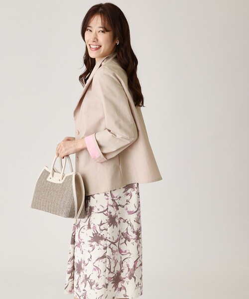 COUP DE CHANCE(クードシャンス)の「【洗える】配色使いショート丈コート(その他アウター・レディース・ベージュ系その他7/ライトグレー系4/ネイビー系4・40/38/36/34)」の3枚目の写真