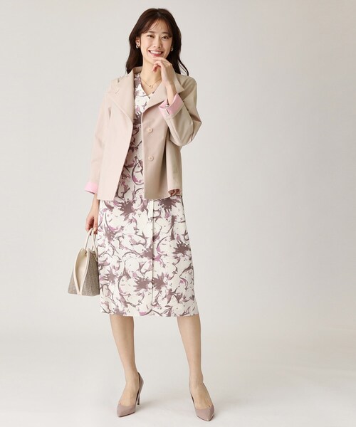 COUP DE CHANCE(クードシャンス)の「【洗える】配色使いショート丈コート(その他アウター・レディース・ベージュ系その他7/ライトグレー系4/ネイビー系4・40/38/36/34)」の10枚目の写真