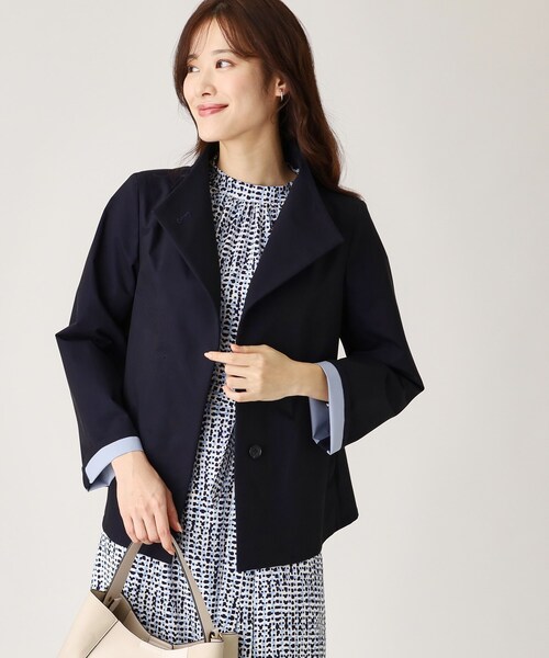 COUP DE CHANCE(クードシャンス)の「【洗える】配色使いショート丈コート(その他アウター・レディース・ベージュ系その他7/ライトグレー系4/ネイビー系4・40/38/36/34)」の13枚目の写真