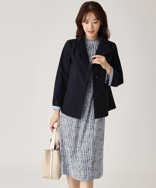 COUP DE CHANCE(クードシャンス)の「【洗える】配色使いショート丈コート(その他アウター・レディース・ベージュ系その他7/ライトグレー系4/ネイビー系4・40/38/36/34)」の14枚目の写真