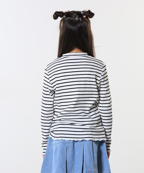 SHOO・LA・RUE（シューラルー）の「【100-150cm】刺繍ロゴ使いリブロンT（Tシャツ/カットソー・キッズ・ライトグレー/パープル/ライトグリーン/ホワイト系3・11/10/12/15 /13/14）」の12枚目の写真