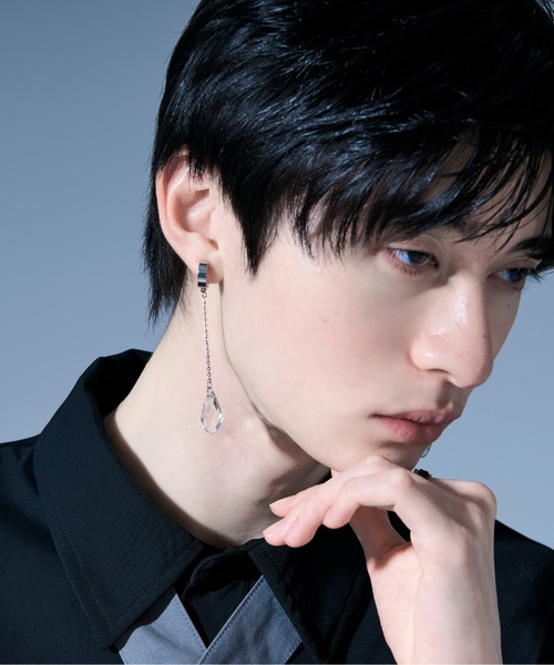Ellno Loset(エルノロゼット)の「ロングチェーンドロップピアス(ピアス(両耳用)・メンズ・シルバー・FREE)」の3枚目の写真