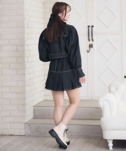 ems excite(エムズエキサイト)の「Gジャン&プリーツSKセット(その他アウター・レディース・ブラック/ブルー/ピンク・FREE)」の10枚目の写真