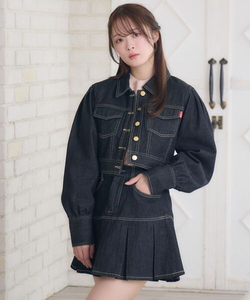 ems excite(エムズエキサイト)の「Gジャン&プリーツSKセット(その他アウター・レディース・ブラック/ブルー/ピンク・FREE)」の11枚目の写真