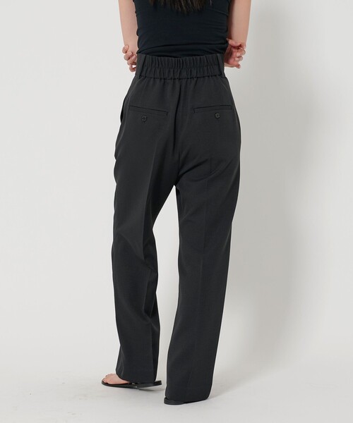 EMMEL REFINES（エメルリファインズ）の「＜EMMEL REFINES＞EM リネンライク センタープレス パンツ（スラックス・レディース・ブラック/ベージュ・XS/S/M）」の4枚目の写真