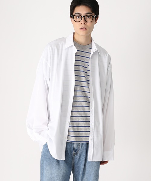 ASCLO（エジュクロ）の「ASCLO／オーバーフィットシャツ（シャツ/ブラウス・メンズ・ブルー/ブラック/ホワイト/ブラウン・FREE）」の2枚目の写真