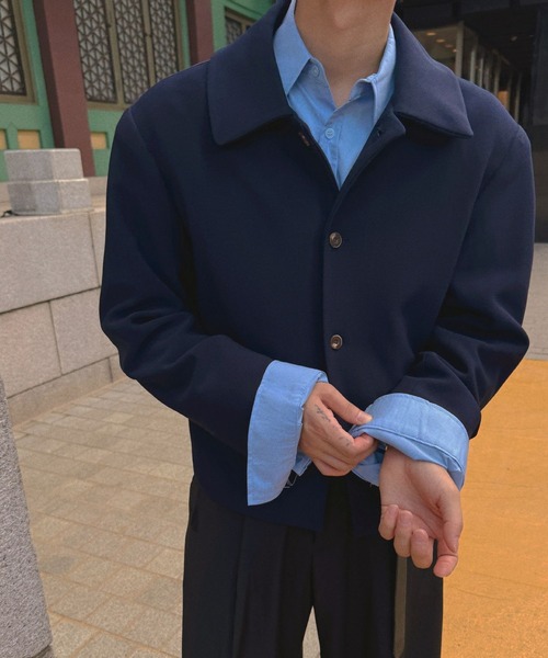 ASCLO（エジュクロ）の「ASCLO／オーバーフィットシャツ（シャツ/ブラウス・メンズ・ブルー/ブラック/ホワイト/ブラウン・FREE）」の20枚目の写真