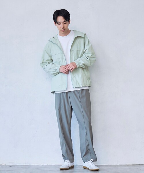 RONEL(ロネル)の「【RONEL】ナイロンRIPパーカー(マウンテンパーカー・メンズ・ダークグレー/ライム・S/M/L/XL)」の4枚目の写真
