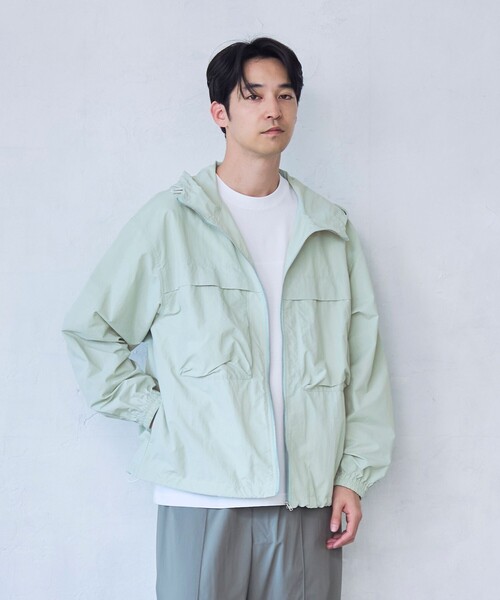 RONEL(ロネル)の「【RONEL】ナイロンRIPパーカー(マウンテンパーカー・メンズ・ダークグレー/ライム・S/M/L/XL)」の5枚目の写真