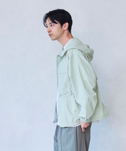 RONEL(ロネル)の「【RONEL】ナイロンRIPパーカー(マウンテンパーカー・メンズ・ダークグレー/ライム・S/M/L/XL)」の6枚目の写真