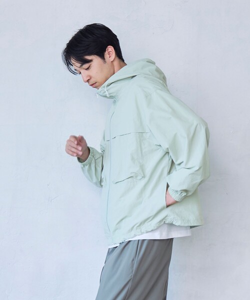 RONEL(ロネル)の「【RONEL】ナイロンRIPパーカー(マウンテンパーカー・メンズ・ダークグレー/ライム・S/M/L/XL)」の7枚目の写真
