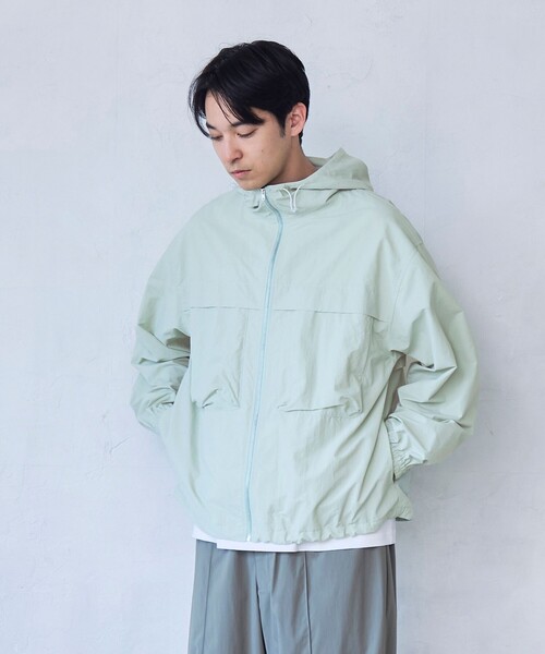RONEL(ロネル)の「【RONEL】ナイロンRIPパーカー(マウンテンパーカー・メンズ・ダークグレー/ライム・S/M/L/XL)」の8枚目の写真