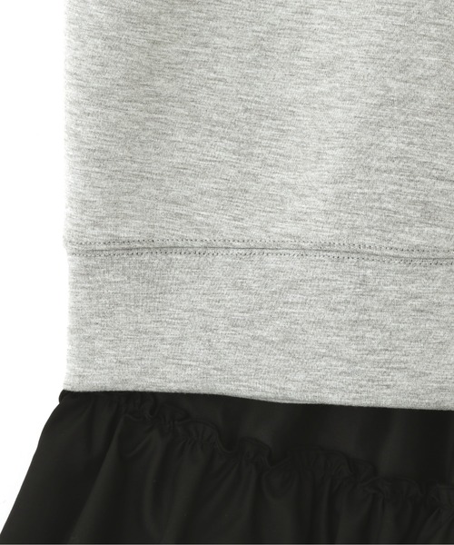 JILL by JILL STUART(ジルバイジルスチュアート)の「◇ポロ衿スウェットフリルミニセットアップ(ワンピース・レディース・グレー/ベージュ・FREE)」の4枚目の写真