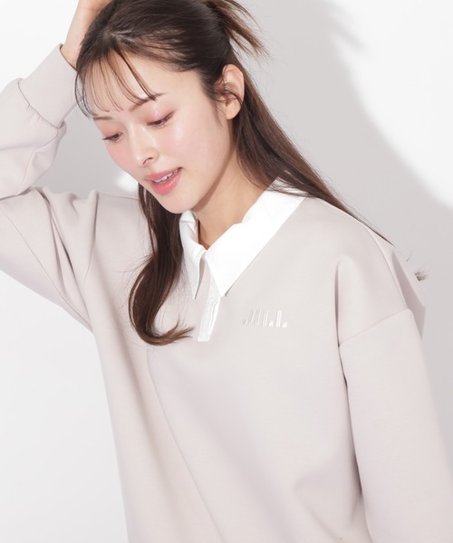 JILL by JILL STUART(ジルバイジルスチュアート)の「◇ポロ衿スウェットフリルミニセットアップ(ワンピース・レディース・グレー/ベージュ・FREE)」の20枚目の写真