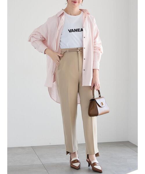 chiiiibagドルマンスリーブシャツ　PINK MidiUmi tシャツ ギャザードルマンスリーブプルオーバー