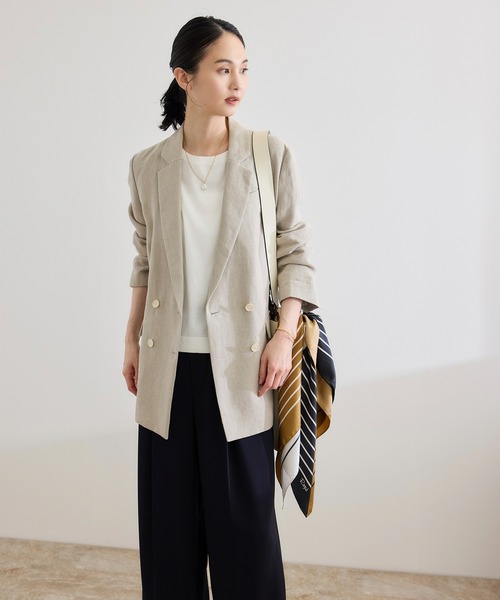 ROPE 尾州リネンダブルブレストジャケット ROPE'｜尾州リネンダブルブレストジャケット | Rakuten Fashion