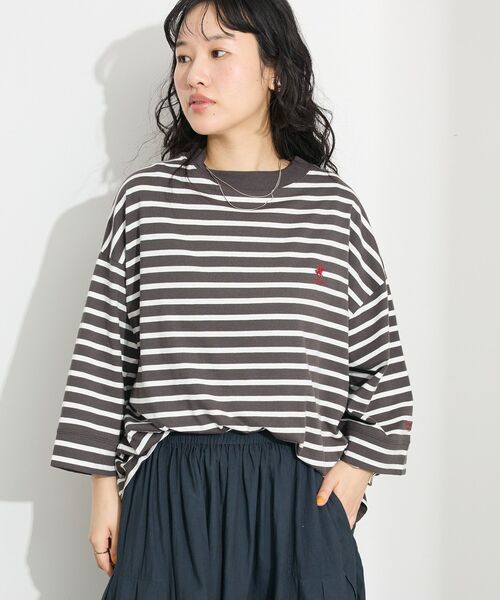 BEVERLY HILLS POLO CLUB（ビバリーヒルズポロクラブ）の「【別注】BEVERLY HILLS POLO CLUB刺繍ワイドスリーブTEE（Tシャツ/カットソー・レディース・ブラック系その他4/ブルー系その他/オフホワイト/ブラック・FREE）」の3枚目の写真