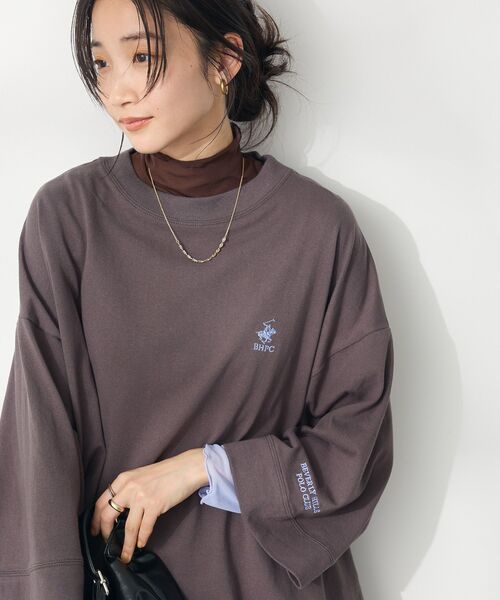 BEVERLY HILLS POLO CLUB（ビバリーヒルズポロクラブ）の「【別注】BEVERLY HILLS POLO CLUB刺繍ワイドスリーブTEE（Tシャツ/カットソー・レディース・ブラック系その他4/ブルー系その他/オフホワイト/ブラック・FREE）」の2枚目の写真