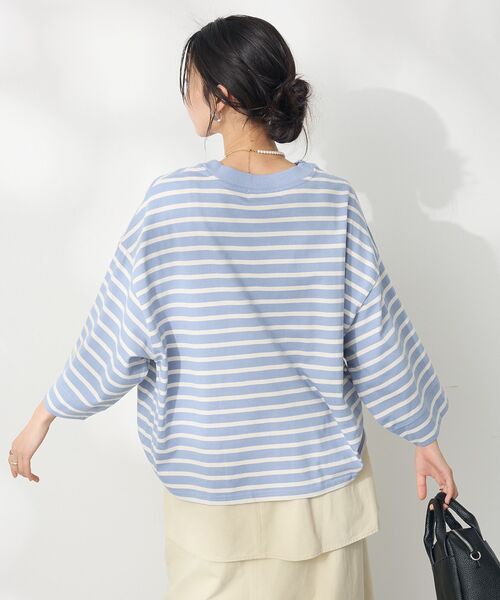 BEVERLY HILLS POLO CLUB（ビバリーヒルズポロクラブ）の「【別注】BEVERLY HILLS POLO CLUB刺繍ワイドスリーブTEE（Tシャツ/カットソー・レディース・ブラック系その他4/ブルー系その他/オフホワイト/ブラック・FREE）」の7枚目の写真