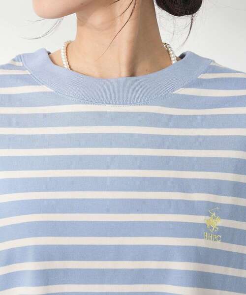 BEVERLY HILLS POLO CLUB（ビバリーヒルズポロクラブ）の「【別注】BEVERLY HILLS POLO CLUB刺繍ワイドスリーブTEE（Tシャツ/カットソー・レディース・ブラック系その他4/ブルー系その他/オフホワイト/ブラック・FREE）」の19枚目の写真