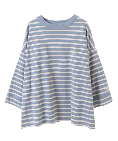 BEVERLY HILLS POLO CLUB（ビバリーヒルズポロクラブ）の「【別注】BEVERLY HILLS POLO CLUB刺繍ワイドスリーブTEE（Tシャツ/カットソー・レディース・ブラック系その他4/ブルー系その他/オフホワイト/ブラック・FREE）」の10枚目の写真