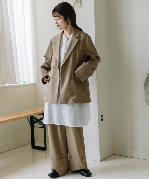 POU DOU DOU（プードゥドゥ）の「ダブルボタンテーラードジャケット（テーラードジャケット・レディース・ダークグレー/モカ/ブラック・M）」の11枚目の写真