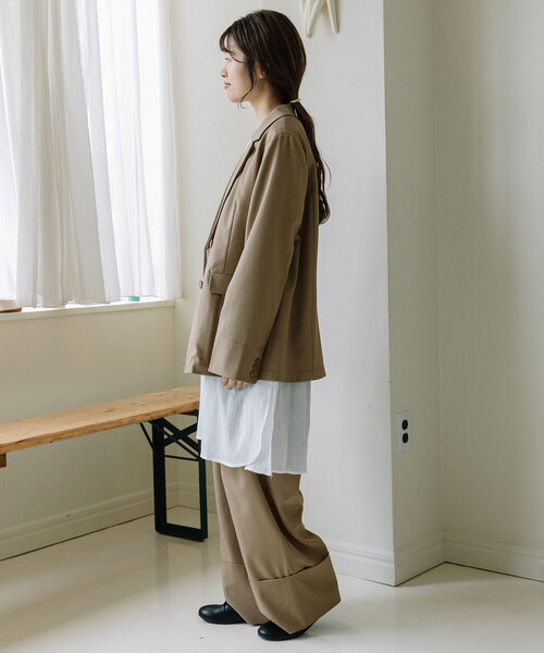 POU DOU DOU（プードゥドゥ）の「ダブルボタンテーラードジャケット（テーラードジャケット・レディース・ダークグレー/モカ/ブラック・M）」の13枚目の写真