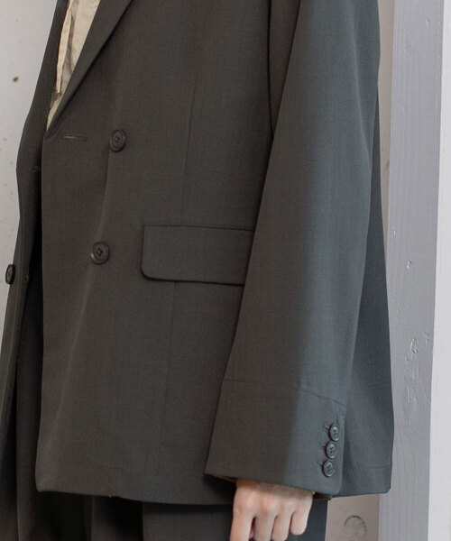 POU DOU DOU（プードゥドゥ）の「ダブルボタンテーラードジャケット（テーラードジャケット・レディース・ダークグレー/モカ/ブラック・M）」の17枚目の写真