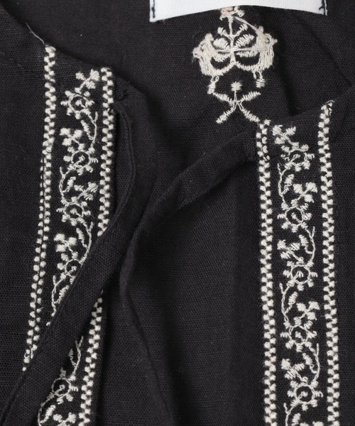 niko and...（ニコアンド）の「オリジナルリネン刺繍付け襟（付け襟・レディース・ブラック/ホワイト・0）」の5枚目の写真