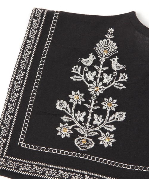 niko and...（ニコアンド）の「オリジナルリネン刺繍付け襟（付け襟・レディース・ブラック/ホワイト・0）」の7枚目の写真