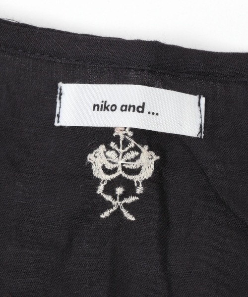 niko and...（ニコアンド）の「オリジナルリネン刺繍付け襟（付け襟・レディース・ブラック/ホワイト・0）」の9枚目の写真
