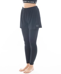 BILLABONG（ビラボン）の「BILLABONG レディース UV CULOTTE LEGGINGS ラッシュレギンス 【2025年春夏モデル】/ビラボン水陸両用吸水速乾UVプロテクションロゴワンポイントキュロットレギンス（水着）（ラッシュガード・レディース）」