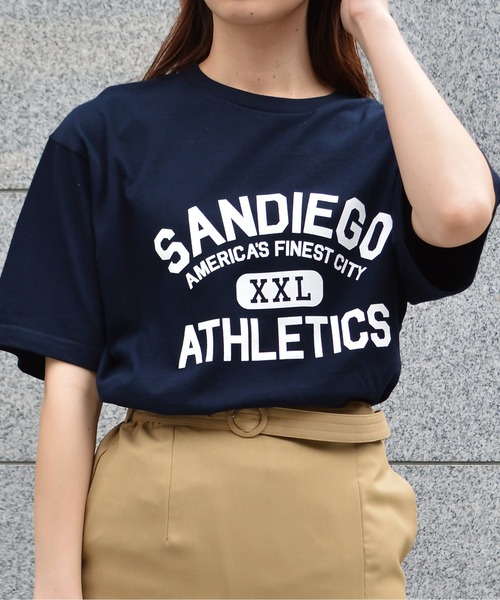 spiritoso(スピリトーゾ)の「【spiritoso】カレッジプリントTシャツ(SANDIEGO)(Tシャツ/カットソー・レディース・ネイビー/ホワイト系その他/ホワイト系その他2/チャコールグレー・MEDIUM/LARGE)」の22枚目の写真